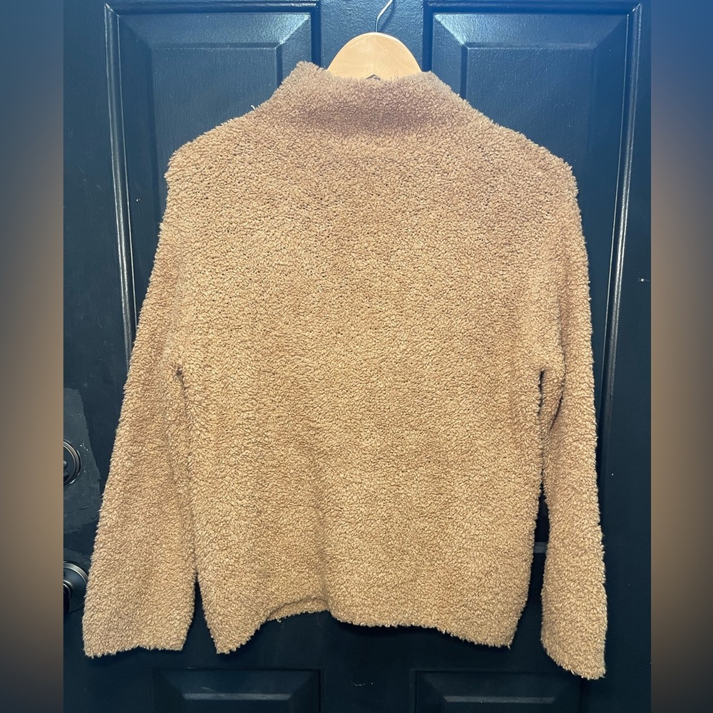 Vince Brown Teddy Mock Neck Sweater